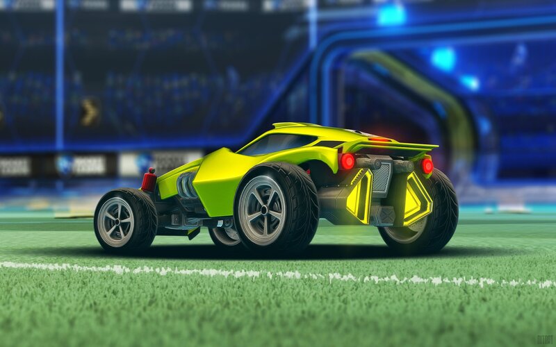 Yellow Rocket-powered Car