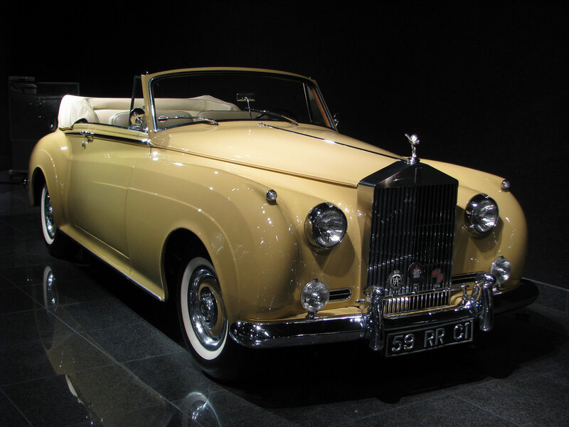 Yellow Rolls-Royce Convertible — Dramatic