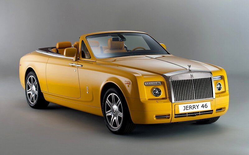 Yellow Rolls-Royce Convertible — Luxurious