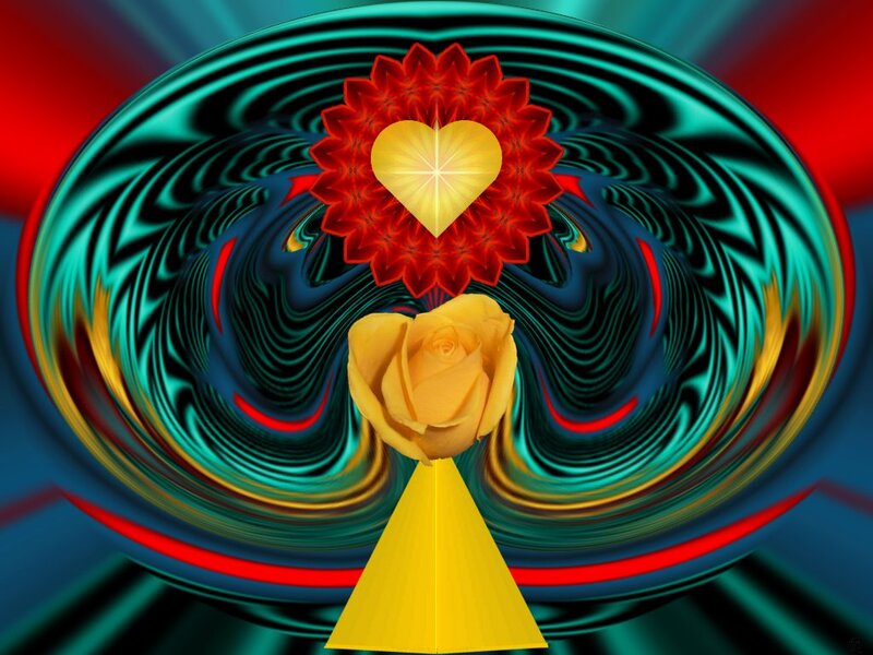 Yellow Rose and Heart
