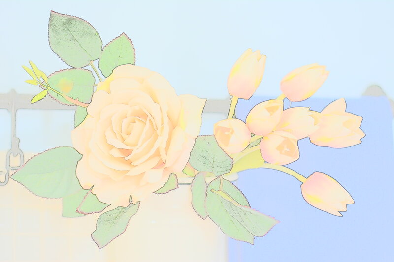 Yellow Rose and Tulips