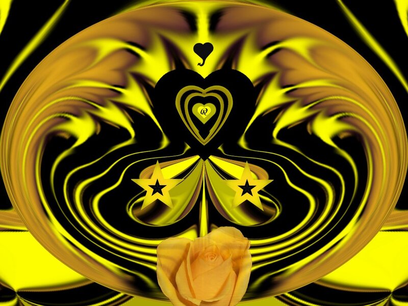 Yellow Rose in Abstract Design