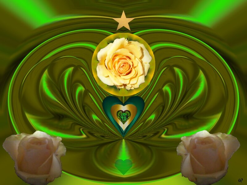Yellow Rose in Circle