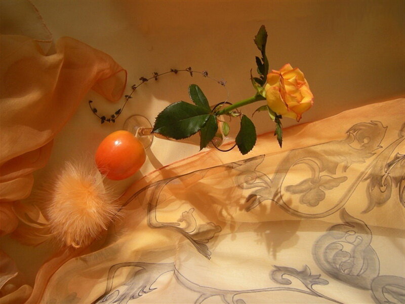 Yellow Rose in Glass