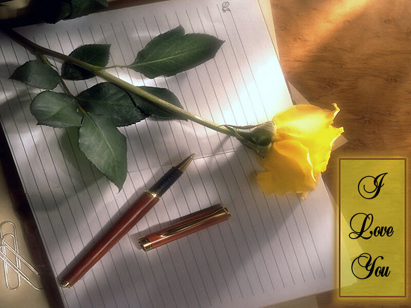 Yellow Rose on Notebook