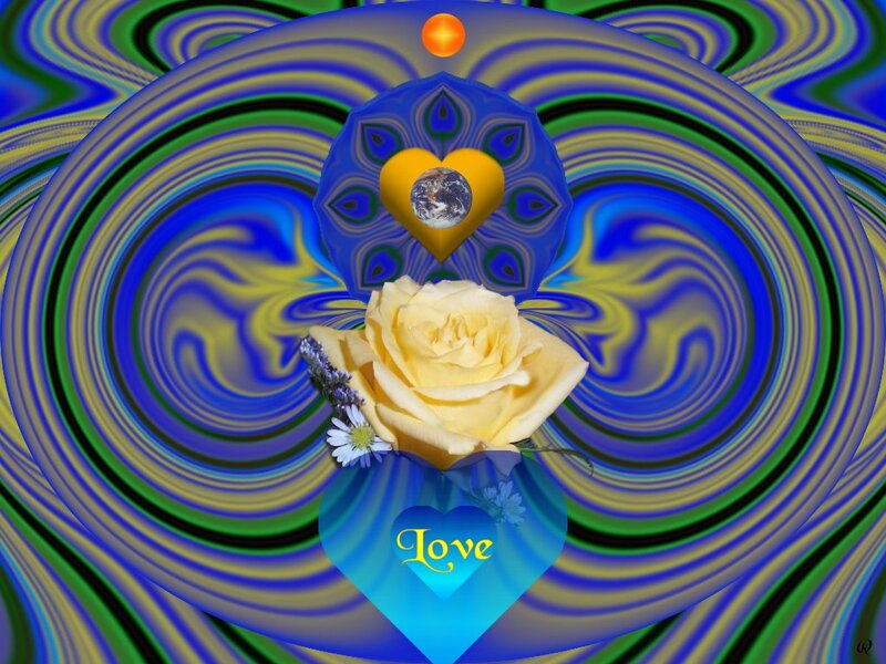Yellow Rose with Heart