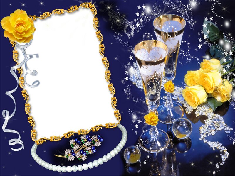 Yellow Roses and Champagne — Blue
