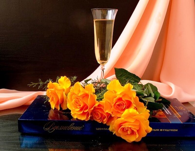 Yellow Roses and Champagne