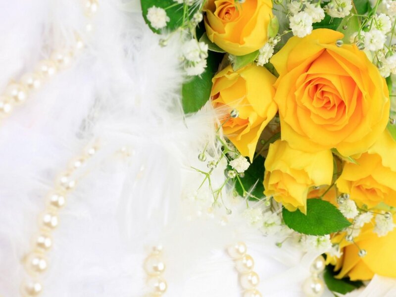 Yellow Roses and Pearls — Elegant