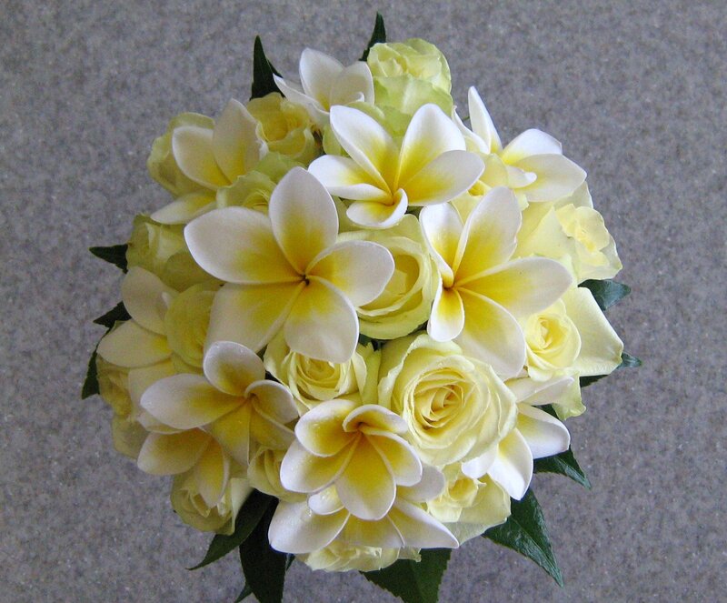Yellow Roses and Plumeria