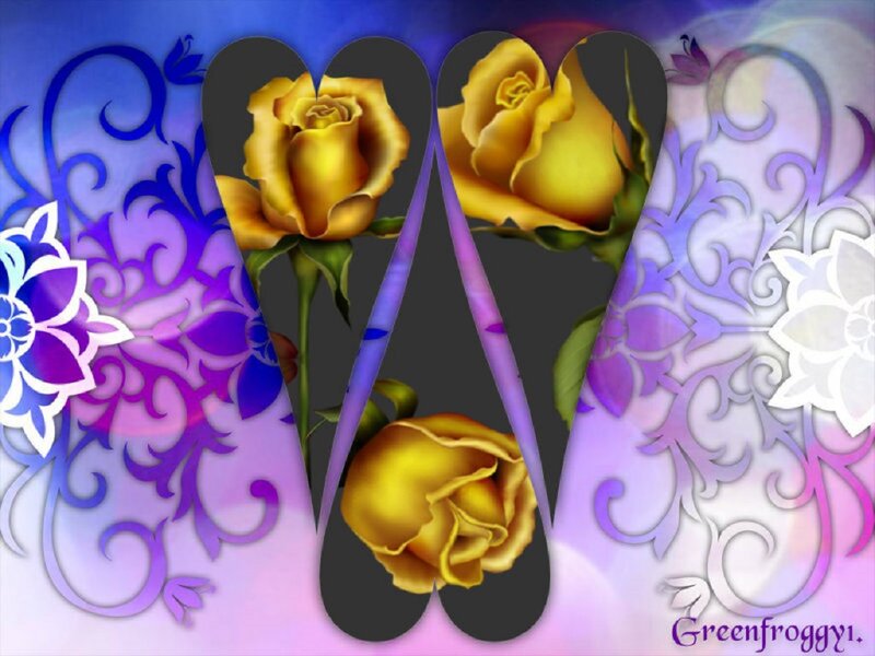Yellow Roses in Heart Shapes
