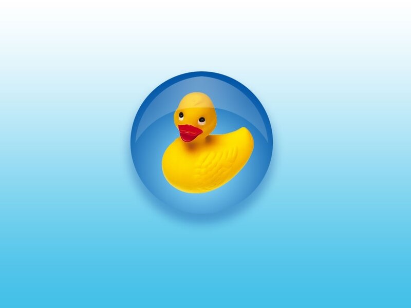 yellow rubber duck in bubble