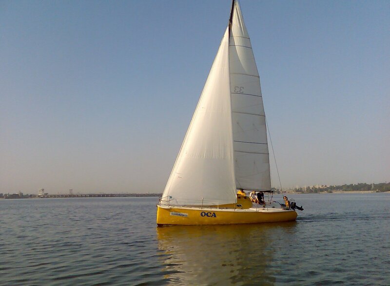 Yellow Sailboat on Water — Calm