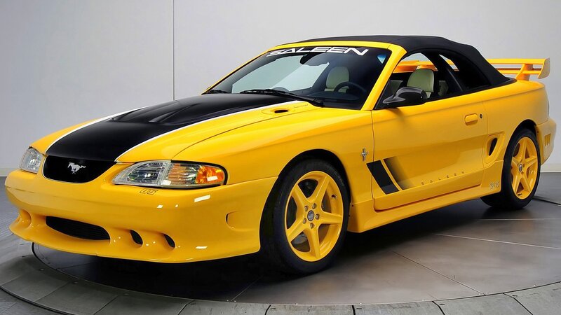 Yellow Saleen Mustang convertible