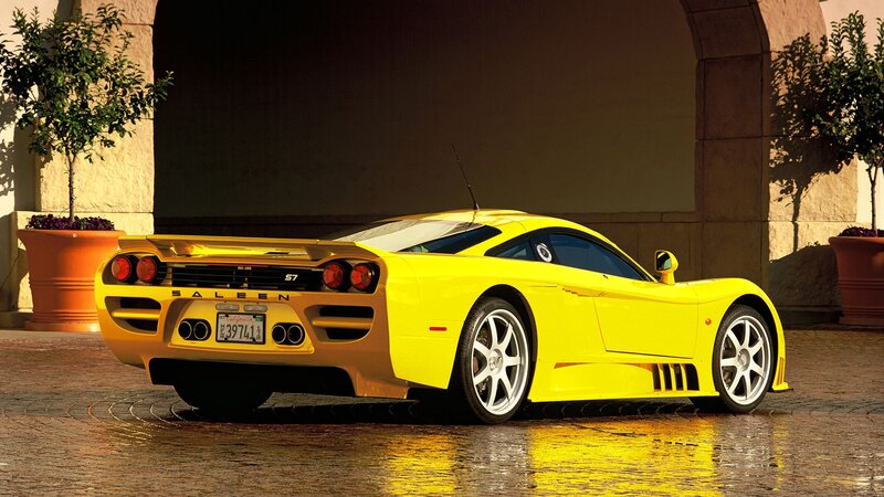Yellow Saleen S7 sports car