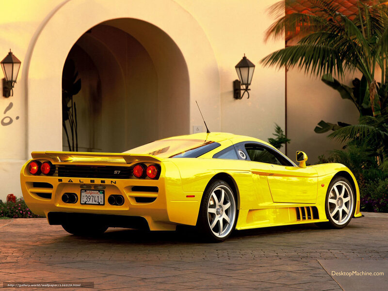 Yellow Saleen S7 sports car