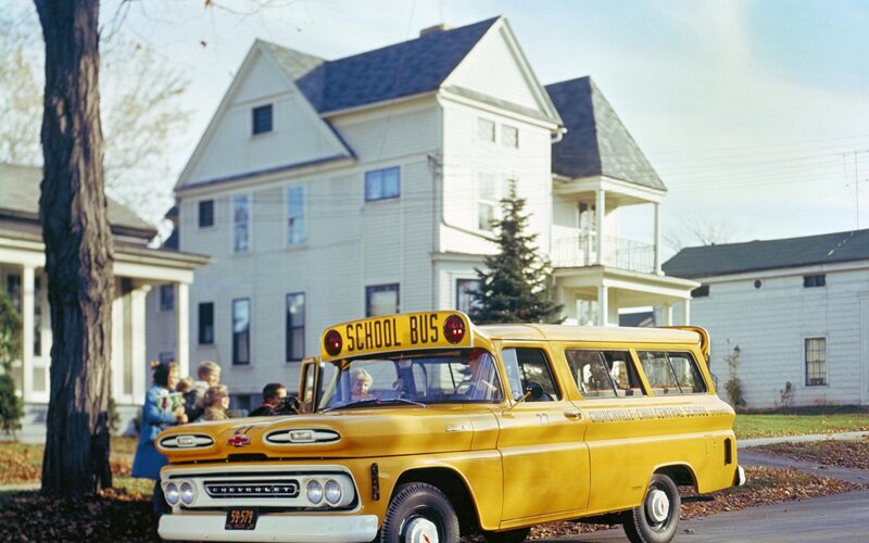 Yellow School Bus — Calm, Autumn