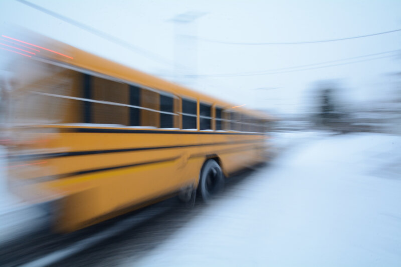 Yellow School Bus — Motion Blur