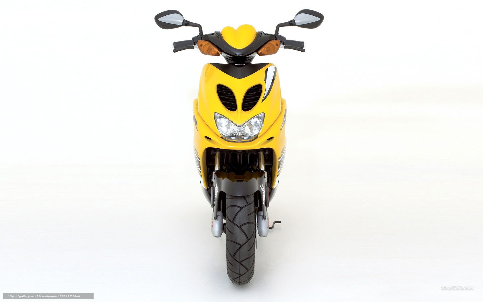 yellow scooter front view