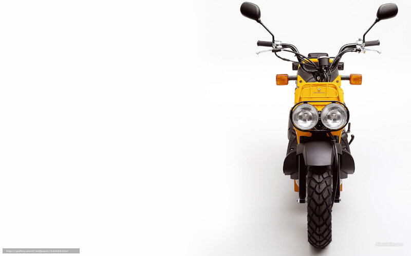 yellow scooter front view