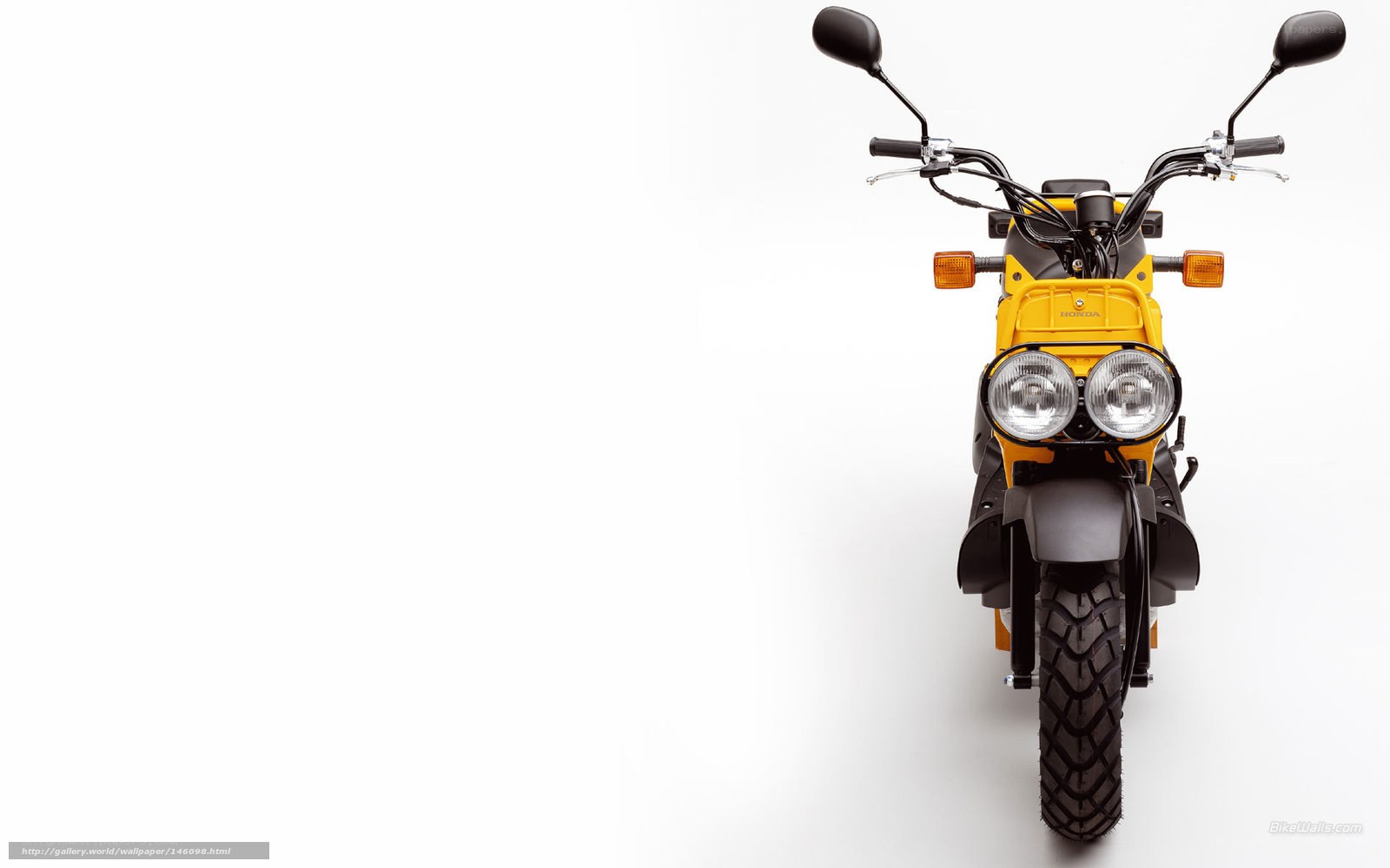 yellow scooter front view