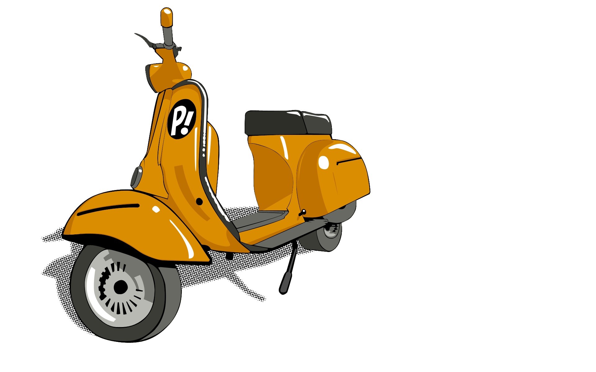 yellow scooter illustration