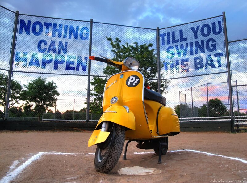 Yellow Scooter in Field