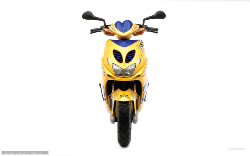 Yellow Scooter — Neutral, Photograph, Handlebars, Headlight, Front Wheel