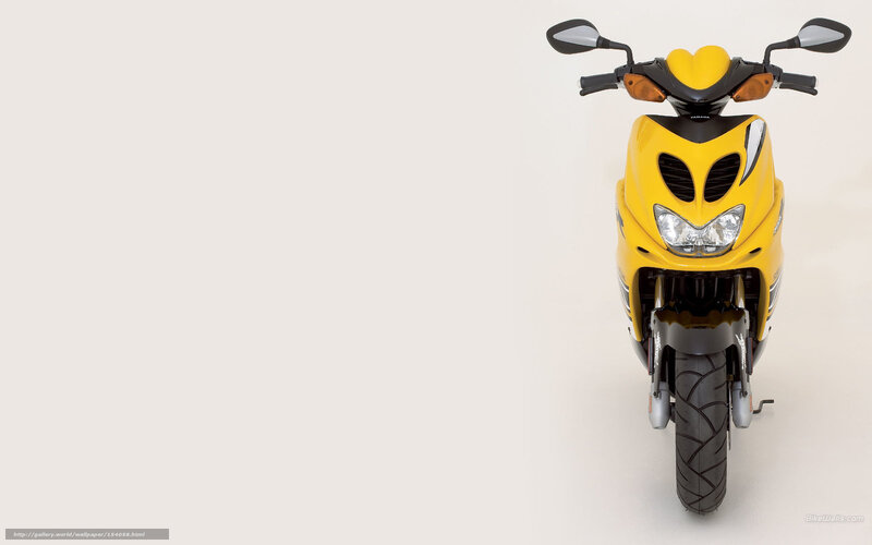Yellow Scooter — Neutral, Photograph, Handlebars, Headlight