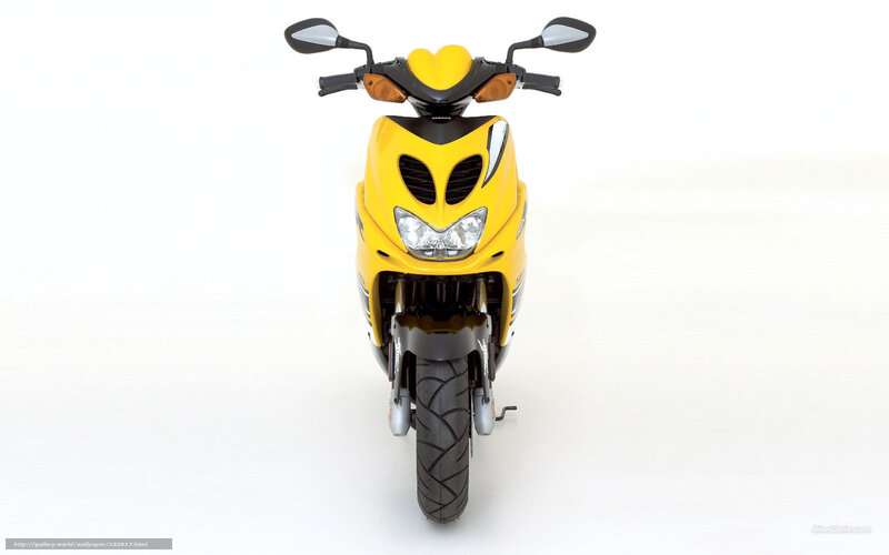 Yellow Scooter — Neutral, Photograph, Handlebars