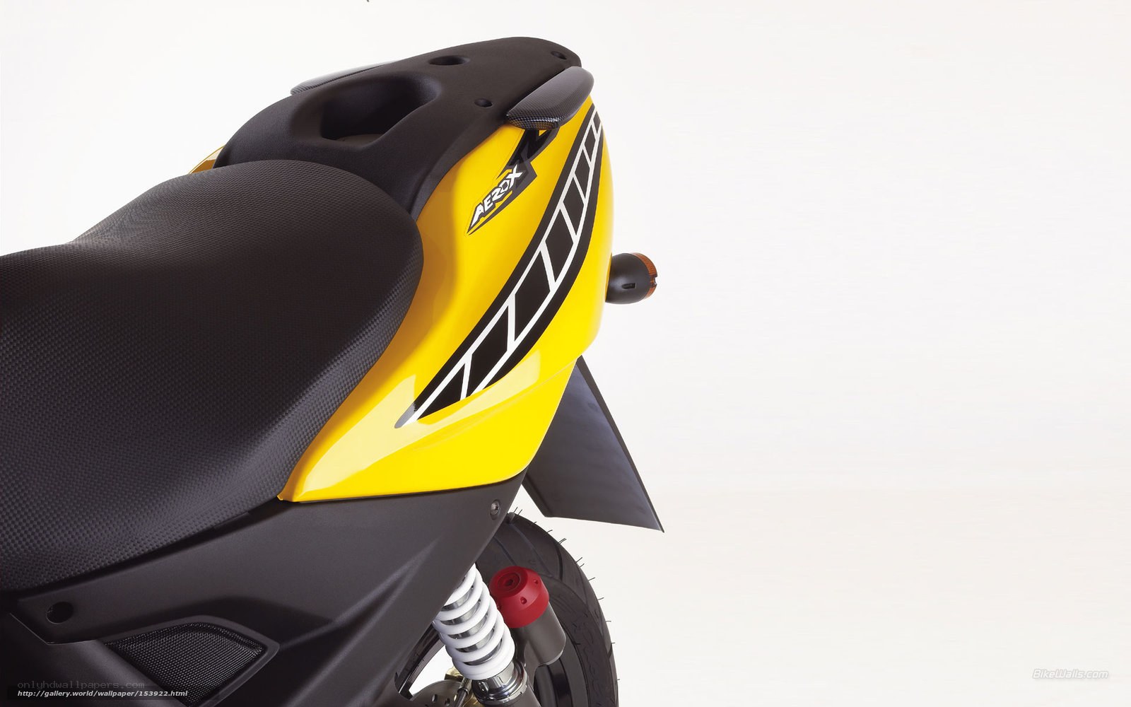 yellow scooter rear view