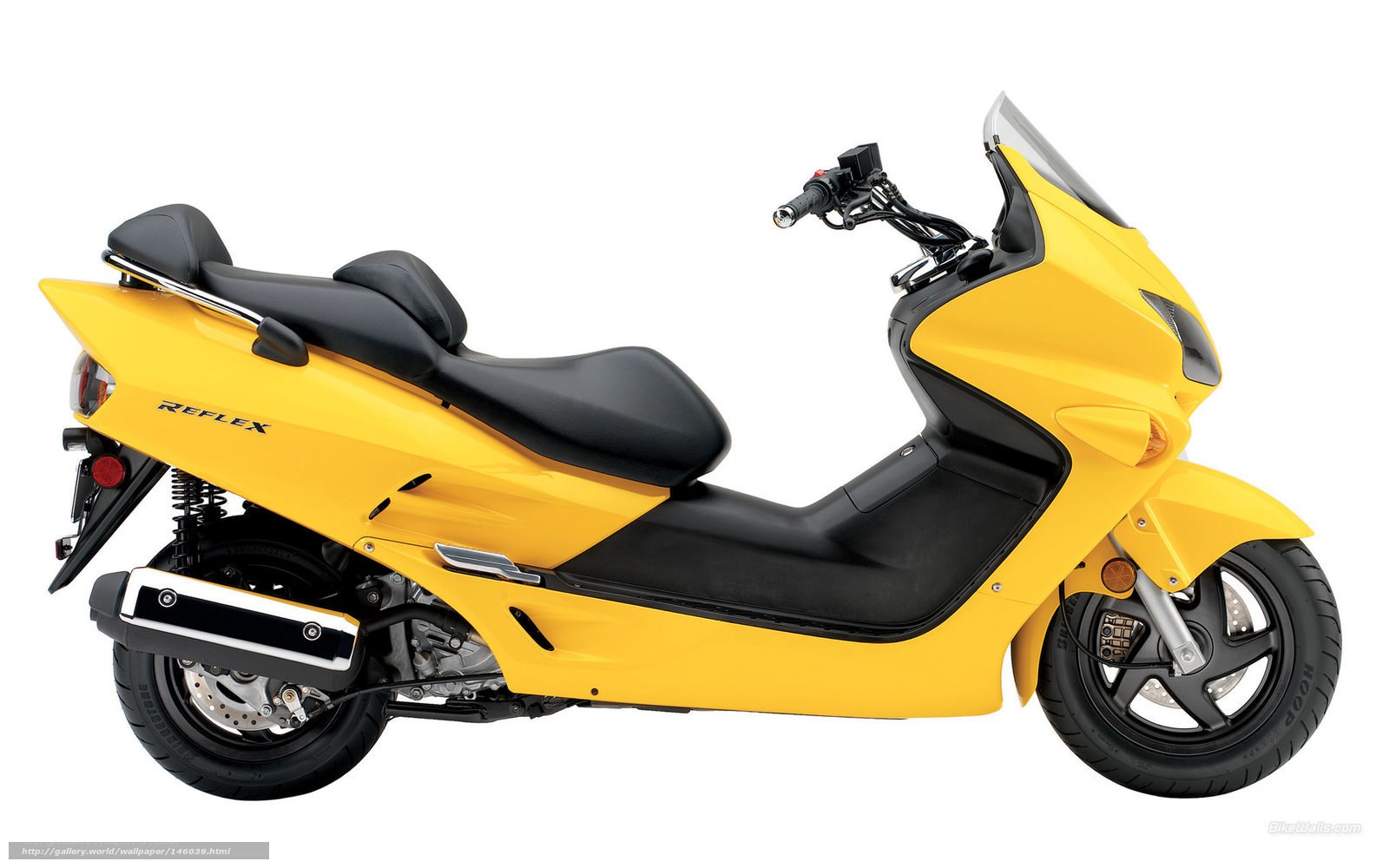 Yellow scooter side profile