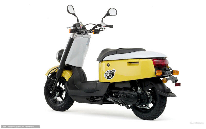 yellow scooter side view