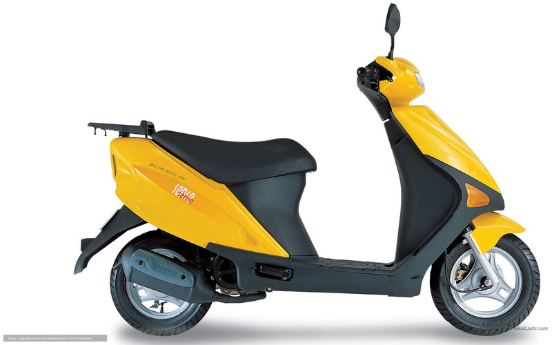 yellow scooter with black seat