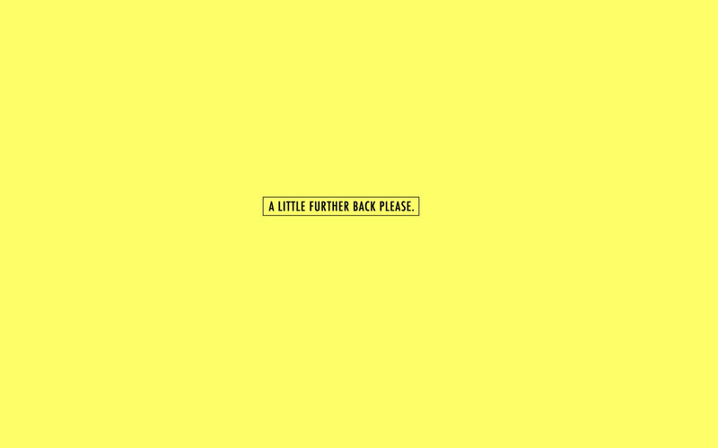 yellow screen with text