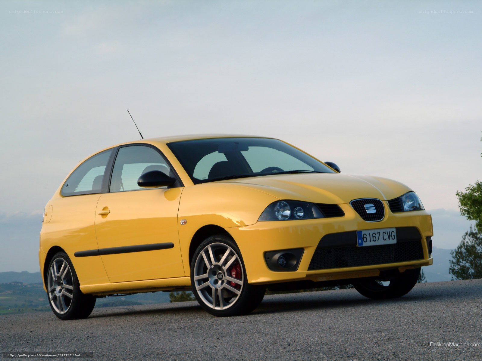 yellow seat car on road