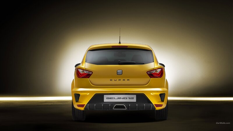 Yellow SEAT Cupra Car — Dramatic, Photograph