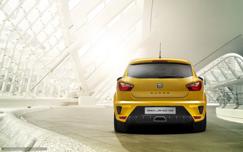 Yellow SEAT Cupra Car — Modern, Photograph