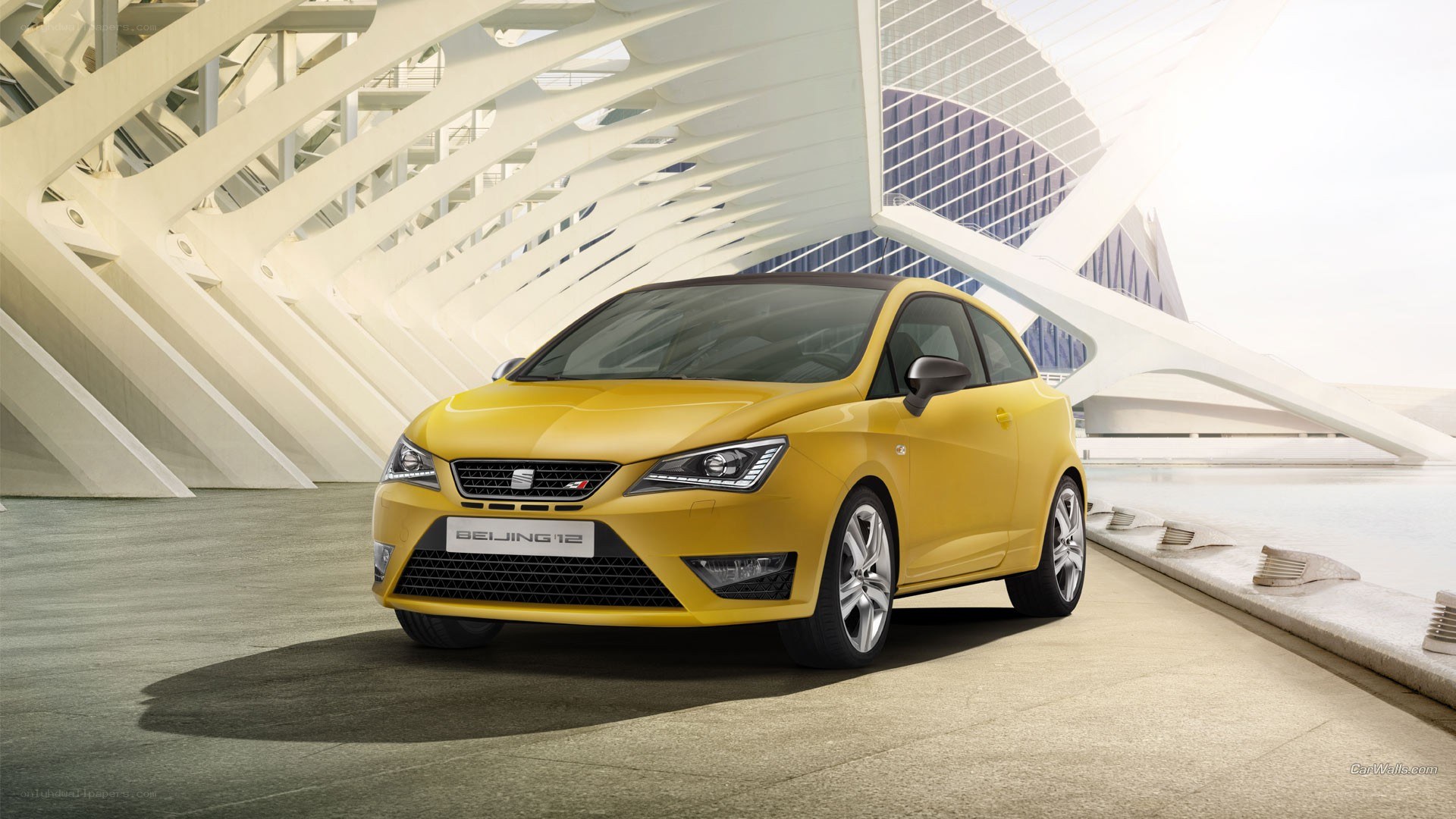 Yellow SEAT Leon car