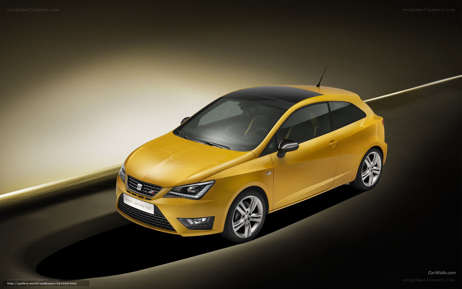 Yellow SEAT Leon Cupra