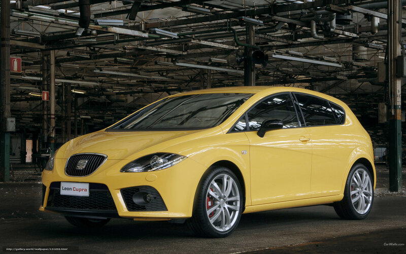 Yellow SEAT Leon Cupra