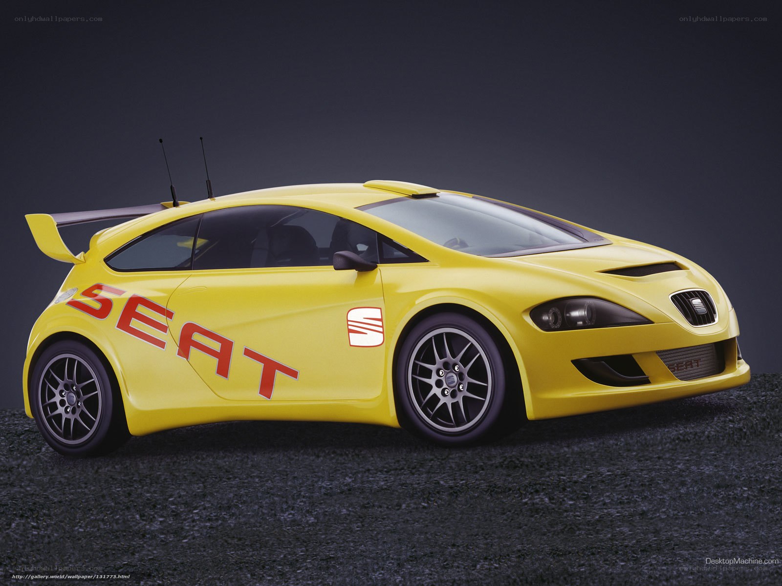 Yellow SEAT race car