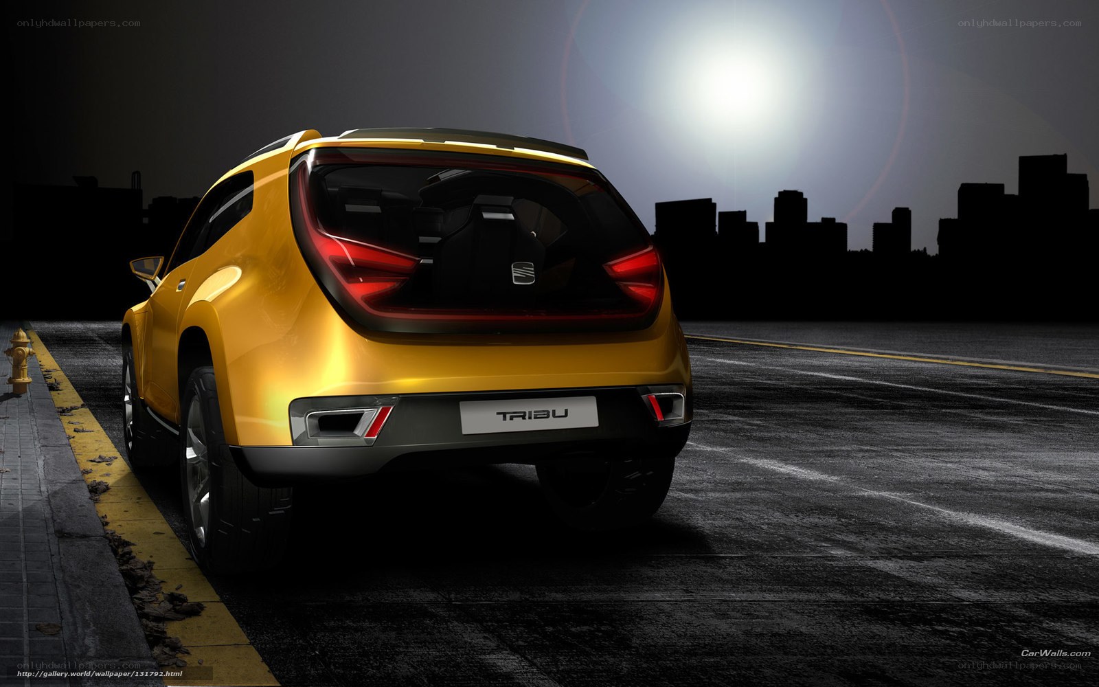 Yellow SEAT Tribu concept car