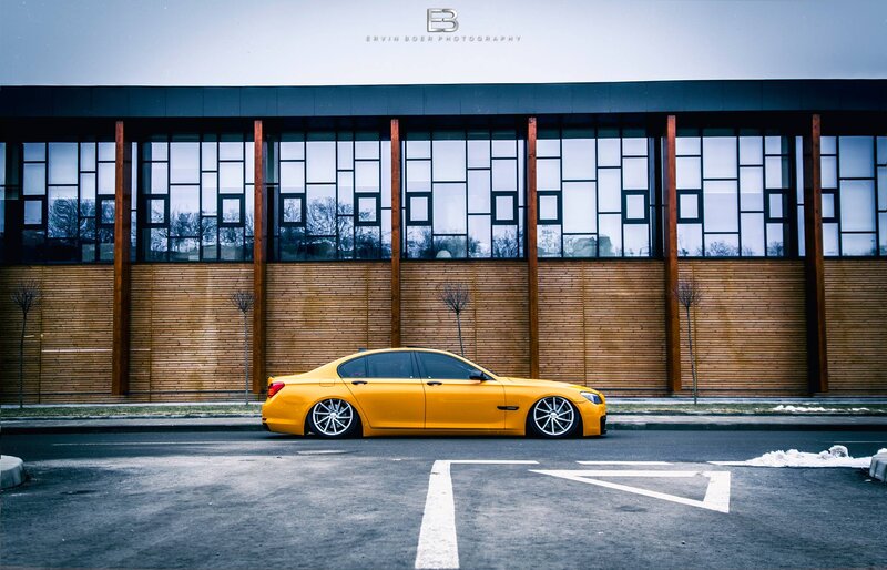 Yellow Sedan Car — Dramatic, Winter