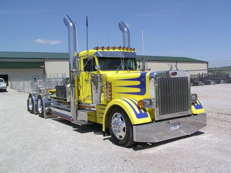Yellow Semi-truck — Bright, Afternoon