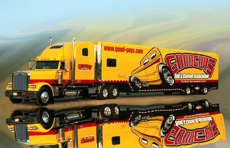 Yellow Semi-truck — Dynamic