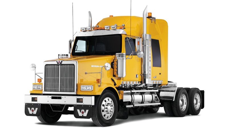 Yellow Semi-truck — Neutral, Photograph