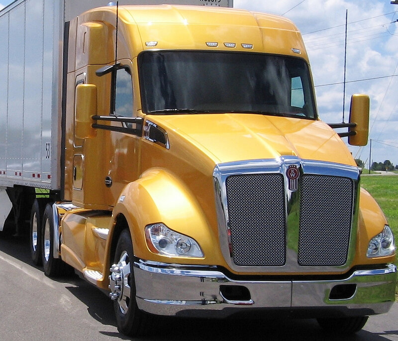 Yellow Semi-truck — Neutral