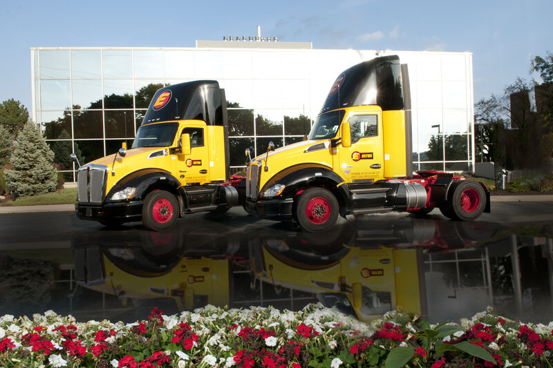 Yellow Semi-trucks