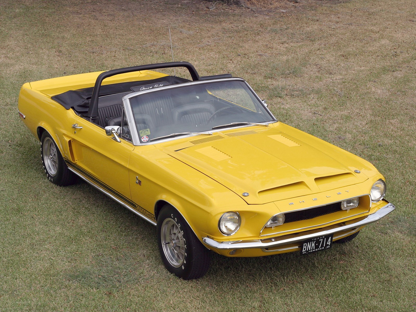Yellow Shelby Cobra convertible